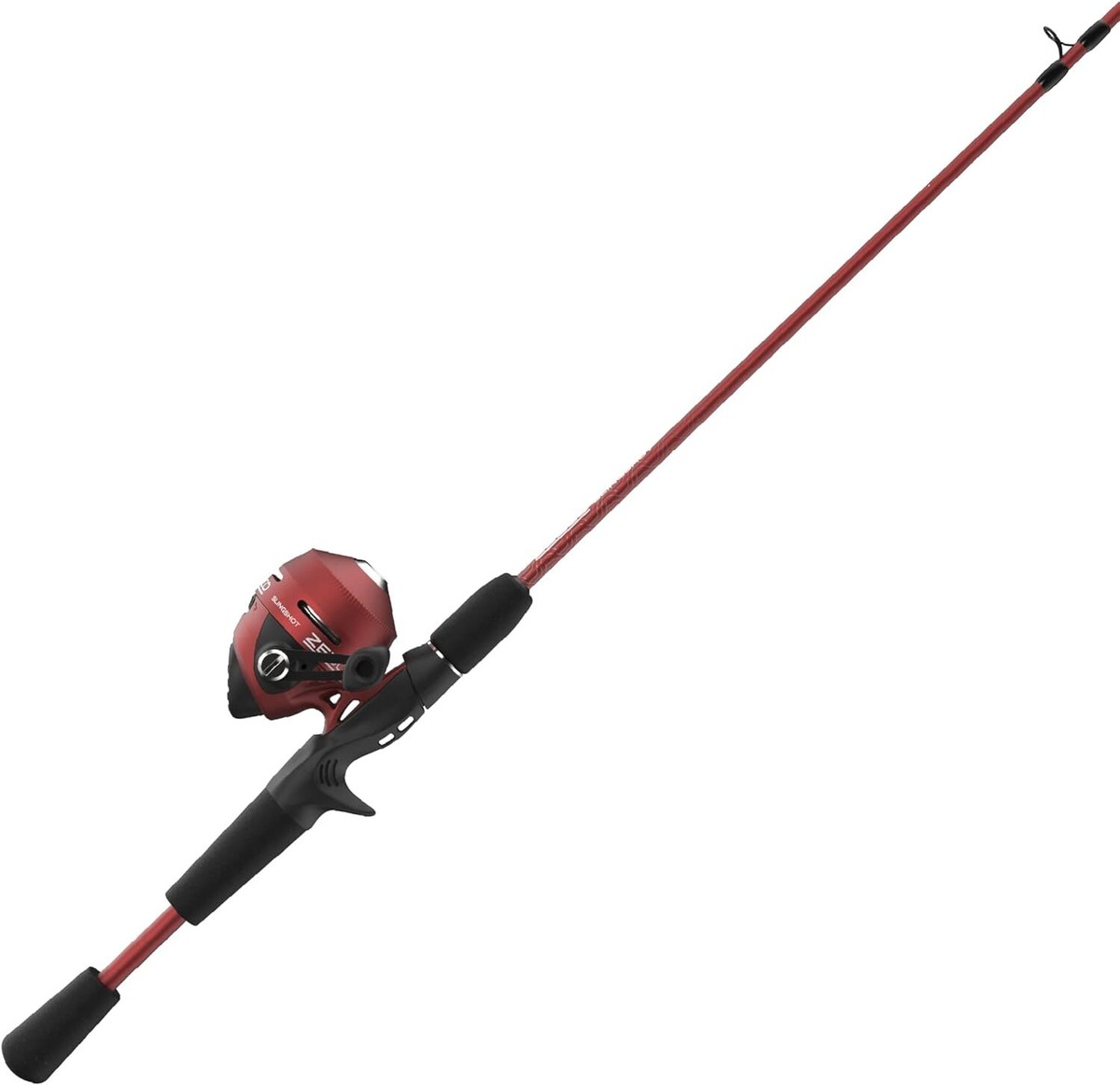 "Slingshot Spincast Reel and Fishing Rod Combo, 5'6" 2-Piece Fishing Pole,  Size!