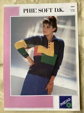 Phildar knitting pattern 5081. DK sweater with chart. 32-38".