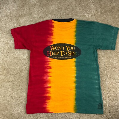 Bob Marley A Tribute To Freedom Tie Dye Cotton T-Shirt M Universal Studios USA