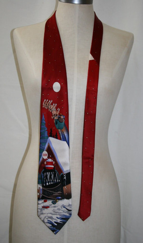 Kersten Brothers Jolly Ol' Nickties Santa Claus Red VNTG Men's Christmas Tie