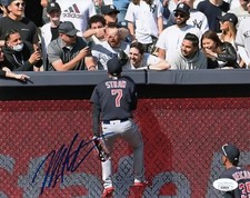 MYLES STRAW GUARDIANS ASTROS YANKEES AUTOGRAPHED SIGNED BASEBALL PHOTO 8X10 COA