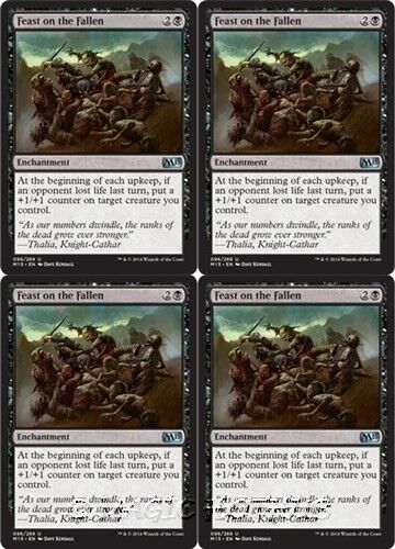 MTG - 4x FEAST ON THE FALLEN - M15/Core Set 2015 (U) - Picture 1 of 1