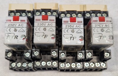 * 4x BTR RELAIS R274i 230VAC 5A/250VAC mit Sockel RSS214