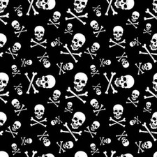 Carolina Creative Bandanna Skull and Crossbones Novelty 22" x 22" Hav-A-Hank