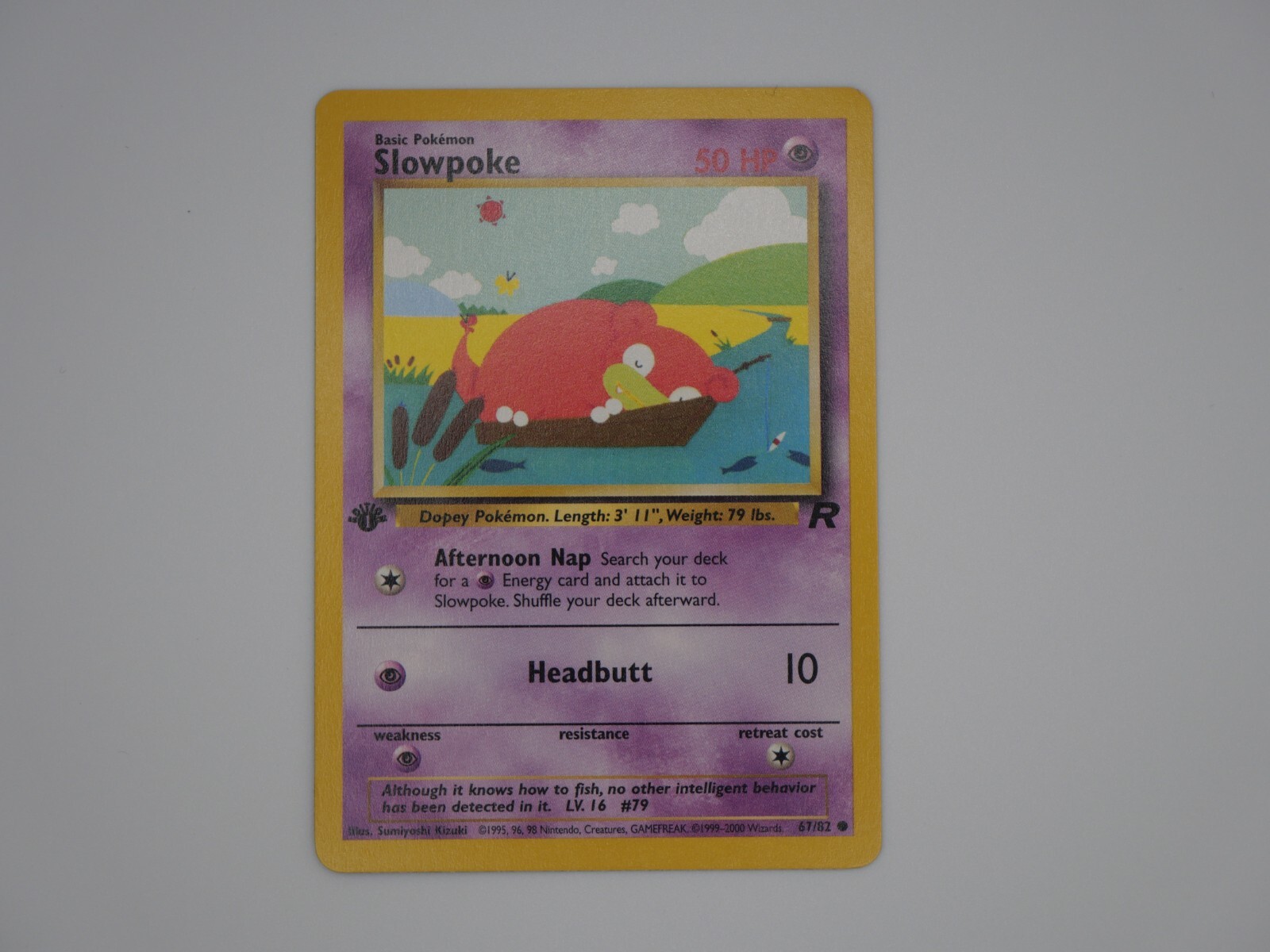 2000 Pokemon Team Rocket Slowpoke 1st Edition #67/82 NM