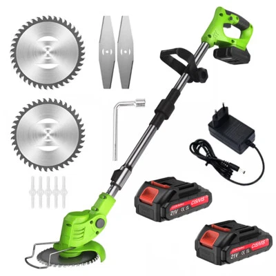 MARKENLOS 21V Akku Rasentrimmer Rasenkantenschneider mit 2Akku und Ladegerät Freischneider