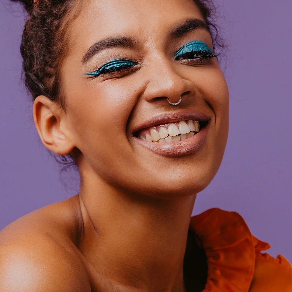 14K 纯金蛋白石内衬铰链段环 Septum Daith Tragus  — 第 4/4 张图片