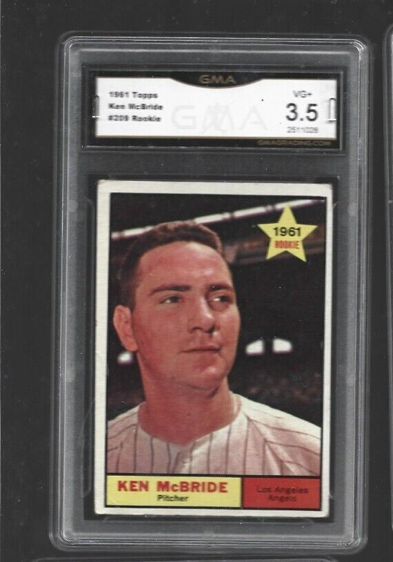 1961 Topps #209 Ken McBride Rookie GMA Grade 3.5 | eBay