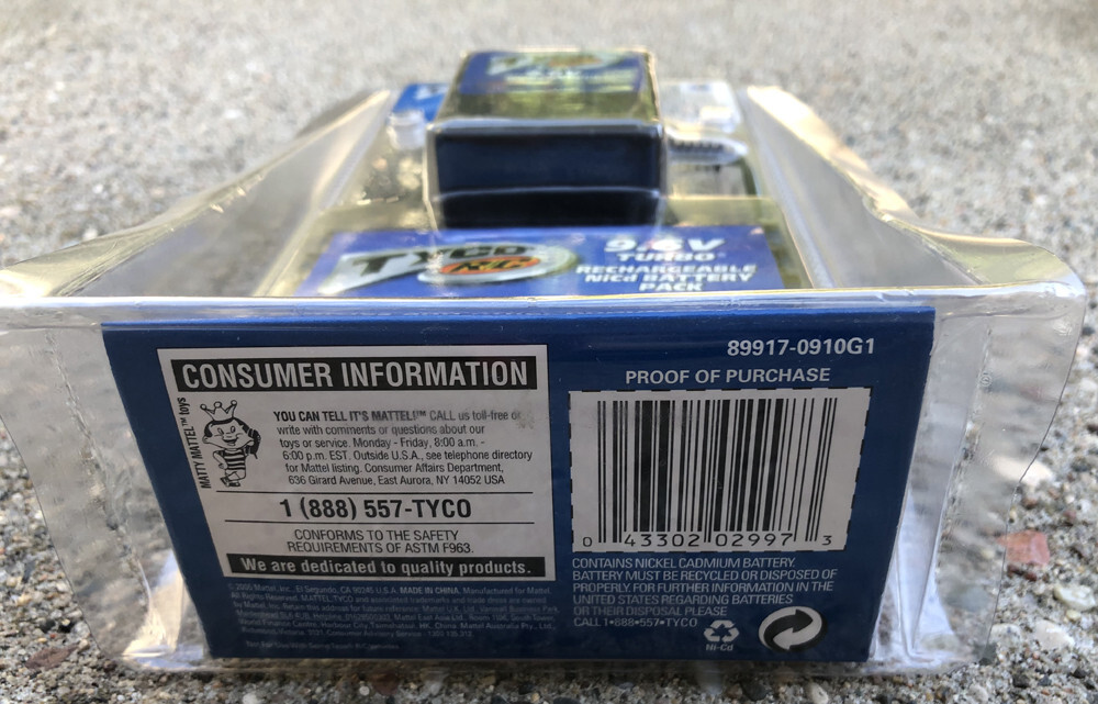 NEW TYCO RC TURBO 9.6V BATTERY PACK & CHARGER RECHARGEABLE NICD BATTERY