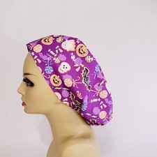 Halloween, Euro Style, Women Scrub Hat, Surgical Cap, Nurses Hat, Medical