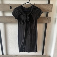 NWT Livi By Olivia Rae Little Black Dress Short Sleeve Tie Front Size M