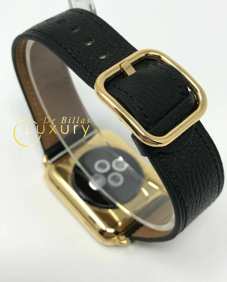 24K Gold Plated 42MM Apple Watch SERIES 2 with Black and Brown Band CUSTOM - Image 3 of 4