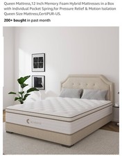 Queen Mattress,12 Inch Memory Foam Hybrid Mattress