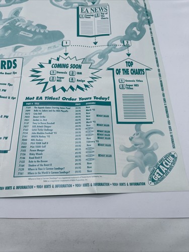 Electronic Arts Get A Clue Poster Insert - PAL - VGC Aus Seller Fast Free Post - Picture 9 of 10