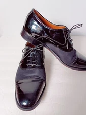 Stacy Adams Men's Size 10M Black Patent Leather Cap Toe Oxfords Formal Wedding