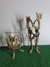 2 dekorative Messing Blumenvasen, Deko Gef&beta;e, Blumendekor