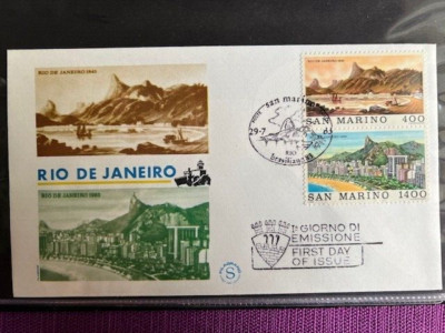 SAN MARINO 1983 - UMSCHLAG FDC - ANSICHTEN VON RIO DE JANEIRO