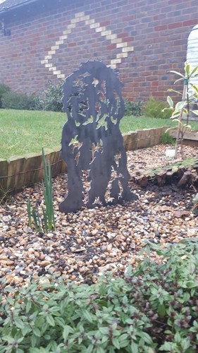Cockapoo Rusty Metal Dog Garden Art Silhouette Ornament Mild Steel Rustic Decor - Picture 3 of 5