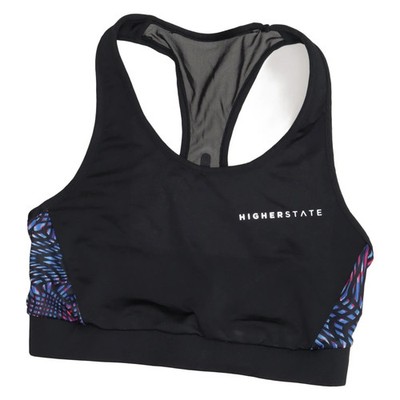 Higher State, Sport-BH, Größe: M, Schwarz/Mehrfarbig, Elasthan/Polyester #Fvm
