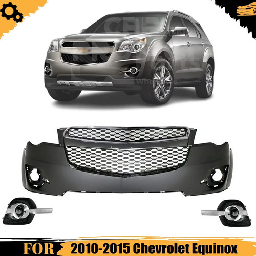Front Bumper Cover & Grille Assembly Kit For 2010-2015 Chevy Equinox