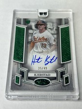 2024 Topps Tier One Heston Kjerstad 25/49 Green On Card Rookie Auto Orioles E1. rookie card picture