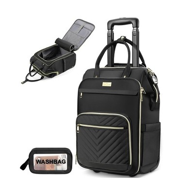 star cloud Underseat Carry On Luggage with Wheels - Rolling Backpack for Wome...