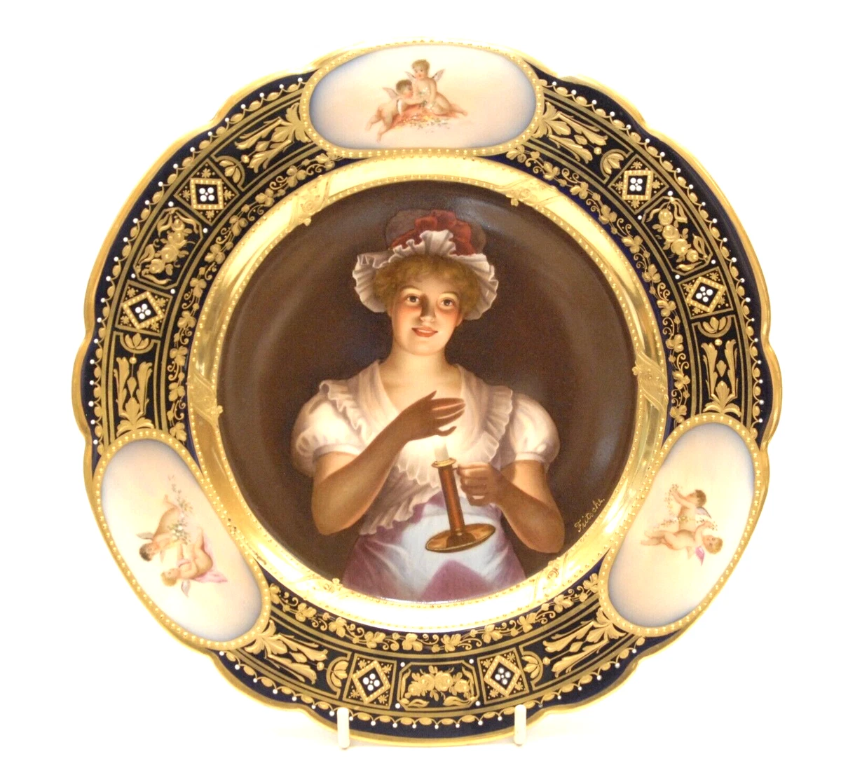 Royal Vienna Plate In Antique Ceramic & Porcelain Plates
