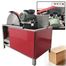 Auto/Manual Log Cut-Off Saw for Small Square Timber Adjustable Length Belt Drive