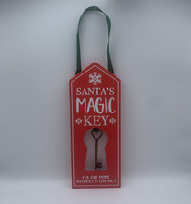 Santa  s Magic Key Door Hanger for Homes Without a Chimney NEW