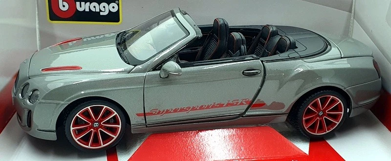 Burago 1/18 Scale Diecast 18-11035 - Bentley Continental Supersports Grey - Image 3 of 4