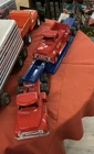DON DeSALLE PRESSED STEEL TONKA SIDESTEP PICKUP AND FLATBED SEMI TRUCK SIGNED