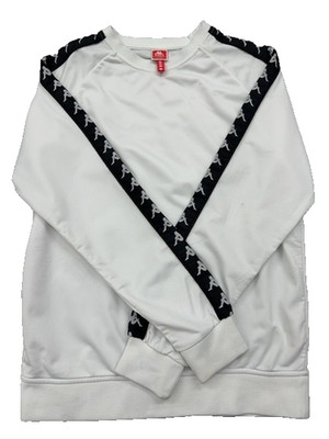 Kappa Unisex White Track Jacket Medium Zipper Polyester Activewear