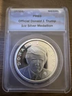OFFICIAL DONALD J TRUMP  1 OZ SILVER MEDALLION 2024- ANACS Grade PR69