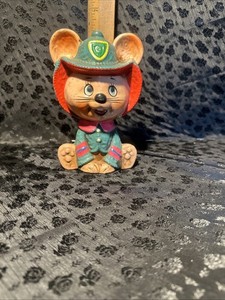 Vintage Napcoware Firefighter Mouse Piggy Bank Japan Original