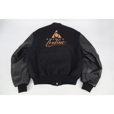 Vintage America Online Employee Varsity Jacket Mens XL Leather Wool Golden Bear