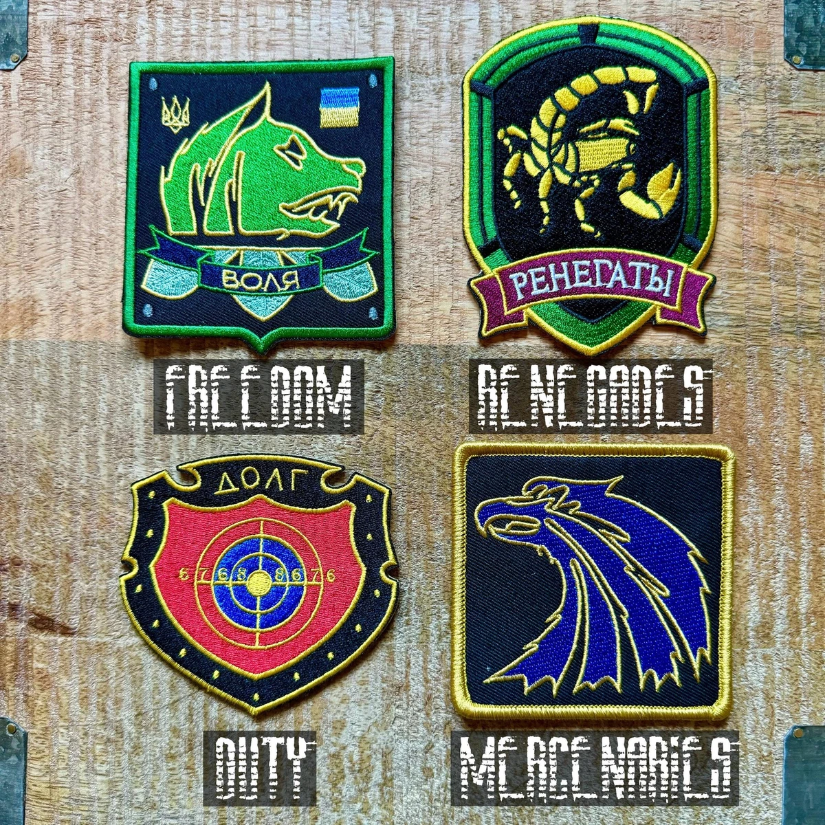 STALKER Game Factions Set Embroidered Patch Iron On Sew Uniform Badge DIY Prop