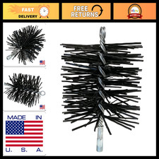 6-Inch Round Poly Chimney Cleaning Brush - USA Made, Durable & Effective Tool