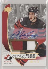 2019 Upper Deck Team Canada Juniors Premium Swatch /125 Morgan Frost Auto a3i