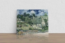 Vincent van Gogh "Houses with Thatched Roofs" Canvas Print Wall Art Home Decor