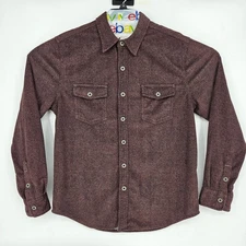 True Grit Shirt Mens Large Button Up Long Sleeve Polyester Casual Preppy L