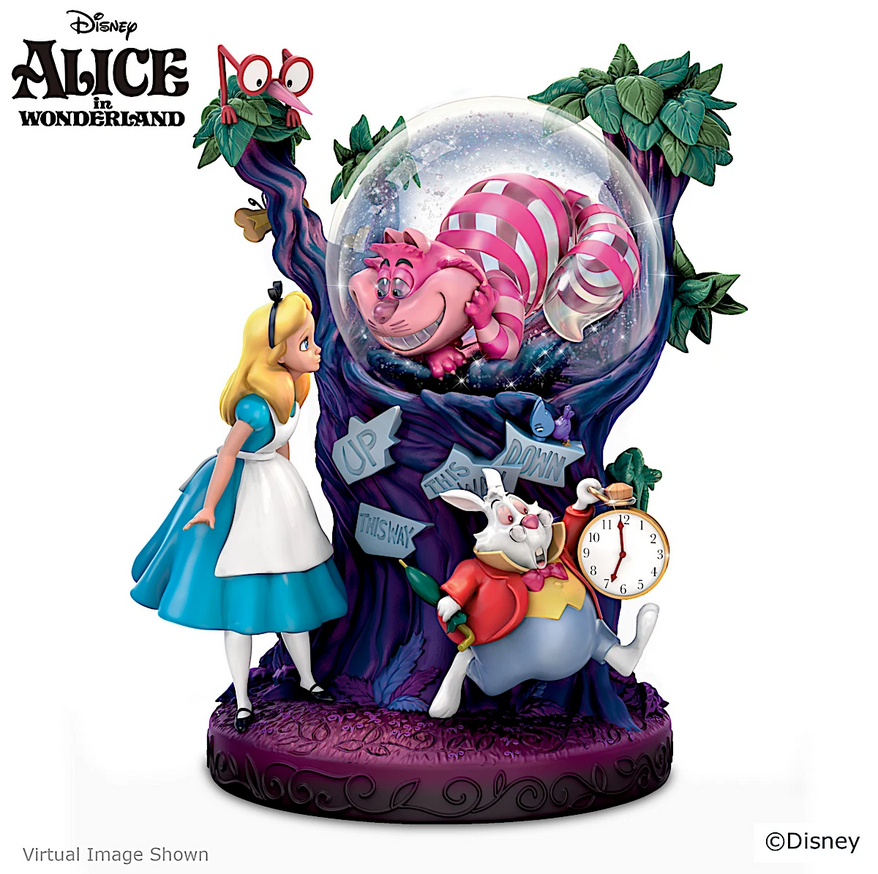 Disney Alice in Wonderland オルゴール　アリス Disney Alice In Wonderland Illuminated Musical Glitter Globe
