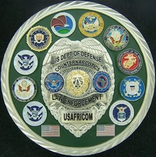USAFRICOM Counternarcotics Division DOD DEA FBI DOS  Challenge Coin
