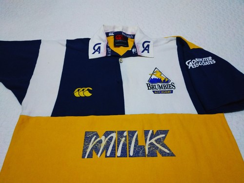 ACT Brumbies Super 12 Canterbury of New Zealand Vintage Rugby Jersey Shirt Small - Picture 7 of 10