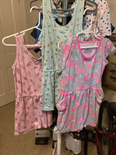 XS 4/5 young Girls Dresses, 3 Piece Lot, 2 Lemon Kiss, 1 Bobbie Brooks Flowers