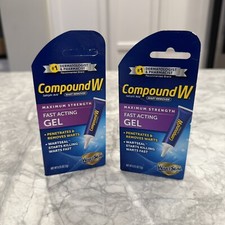 2 - Compound W Wart Remover Maximum Strength Fast Acting Gel 0.25 oz ea
