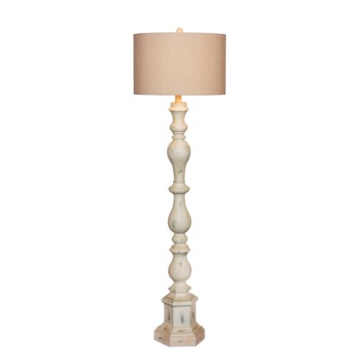 Fangio Lighting Martin Richard Totemic Candlestick White Floor Lamp - W-6259