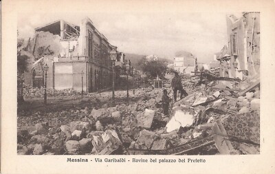 Messina, ITALY - Via Garibaldi - Ruins of the Prefect's Palace - Earthquake 1908