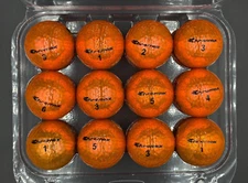 Chromax Mixed Model- Orange 12 Used Golf Balls 5A/4A