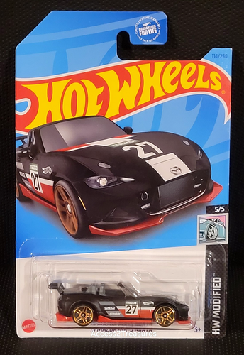 2023 Hot Wheels MX5 Miata Black #114/250 HW MODIFIED 5/5