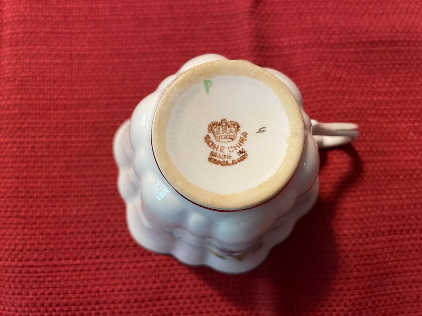 Vintage Bone China Cup & Saucer, Floral Multicolor with Gold Trim as shown 1a